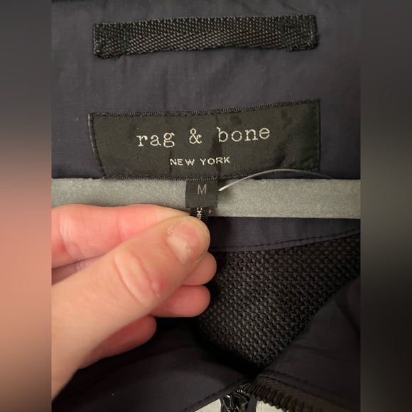 rag & bone men’s navy windbreaker jacket - Picture 3 of 3